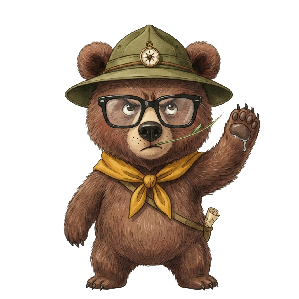 Scout bear gravely checking the wind
